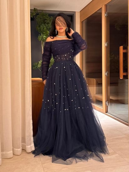 فستان  سهرة“نايت ستار” – بريق السماء الكحلية