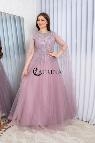 فستان سهرة تول فخم وحديث.  KR266
