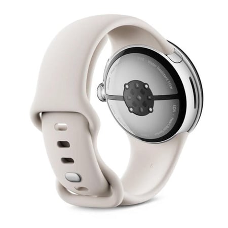 Google Pixel Watch 3 WiFi 41mm Polished Silver Aluminum Case with Porcelain Active Band