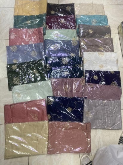 شرشف/ جلال صلاة مطرز قطن تركي 100٪ بارد لون وردي