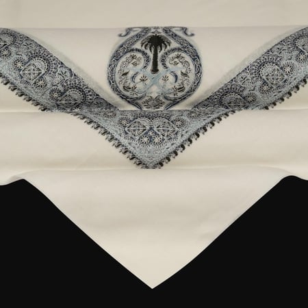 شال باشمينا ملكي فاخر - صوف كشميري 100% - بتصميم السيفين والنخلة