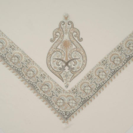 شال باشمينا ملكي فاخر - صوف كشميري 100% - بتصميم السيفين والنخلة