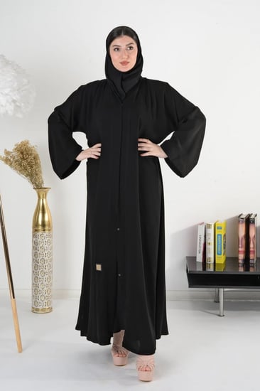 عباية ملكي سادة بكم مربع