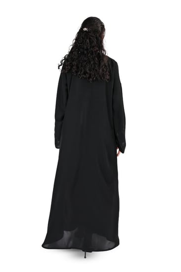 عباية كريب بتطريز اسود