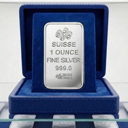 سبيكة فضة صافية واحد أونصة (31.1) جرام عيار 999