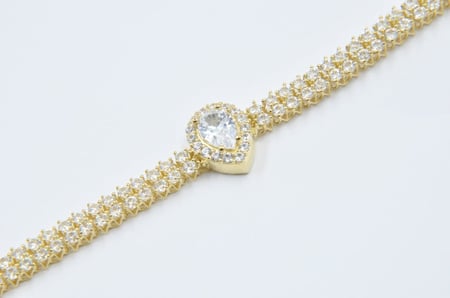 اسوارة ذهب عريضة تصميم لوزة عيار 18 قيراط