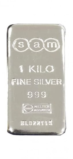 سبيكة فضة اماراتي صافية 1 كيلو جرام عيار 999 للبيع في السعودية