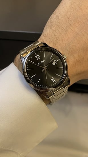 ساعة كاسيو- أسود كوارتز MTP-V002D