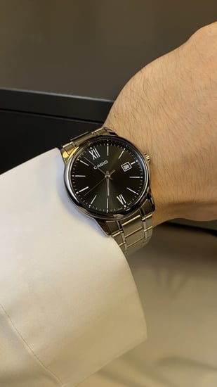 ساعة كاسيو- أسود كوارتز MTP-V002D