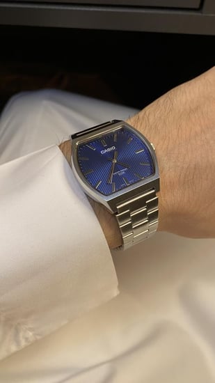 ساعة كاسيو -  كحلي