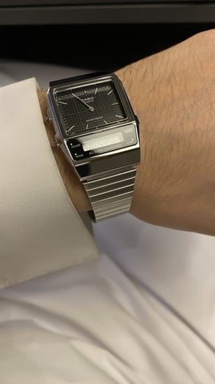 ساعة كاسيو انالوج - اسود