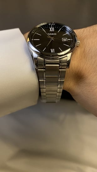 ساعة كاسيو- أسود كوارتز MTP-V002D
