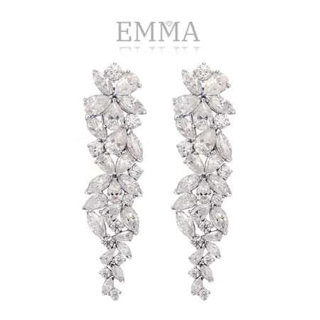 اقراط من الفضة الإسترليني 925والماس المويسانيت