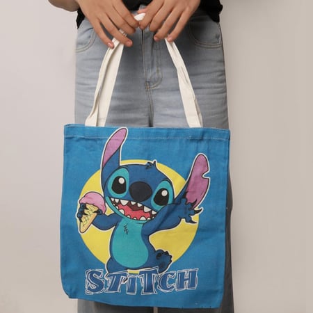 حقيبه تسوق قماشيه ستتش قابلة للطي