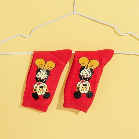 جوارب طويلة 5 قطع بتصاميم ميكي ماوس من البارو