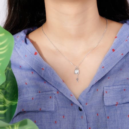 سلسال بالزركون شكل قفل