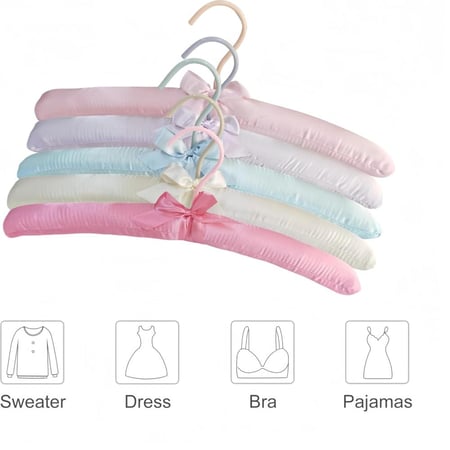 علاقات ملابس قماشية ملونة (5 قطع)