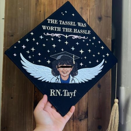 قبعة تخرج طيف بالصوره