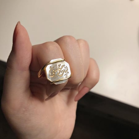 خاتم ملكي فضه ايطالي عيار 925