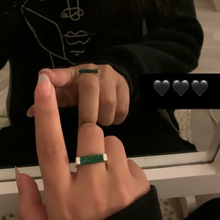 خاتم تاريخ مع احجار الاونكس الطبيعي