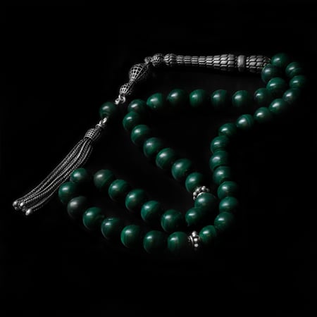 سبحة الملاكايت فضة