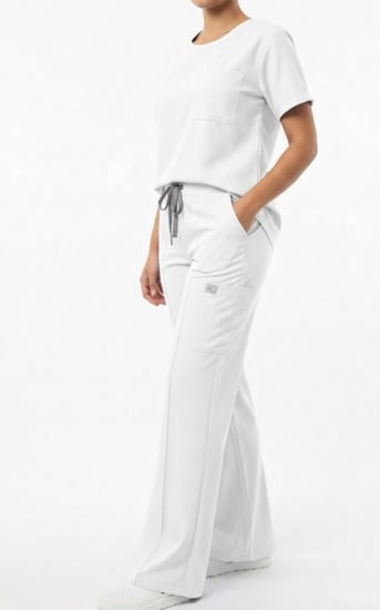 طقم سكراب ب قصه دائريه لون ابيض | white