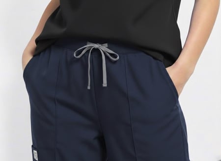 طقم سكراب ب قصه دائريه لون كحلي | Navy