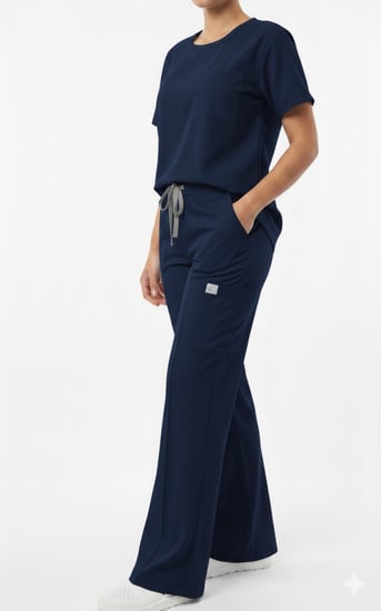 طقم سكراب ب قصه دائريه لون كحلي | Navy