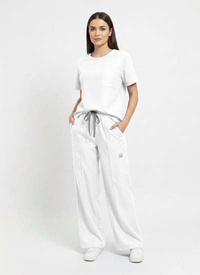 طقم سكراب ب قصه دائريه لون ابيض | white