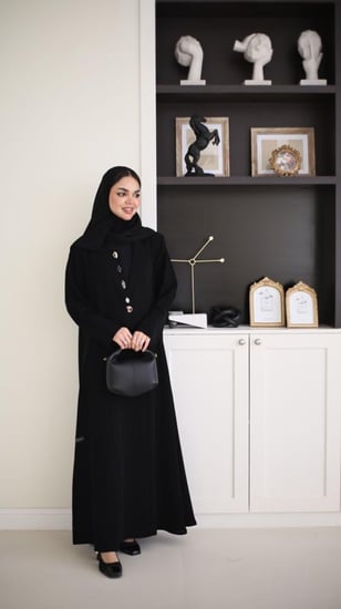 عباية ( أصيله ) بليزر كريب مع احجار