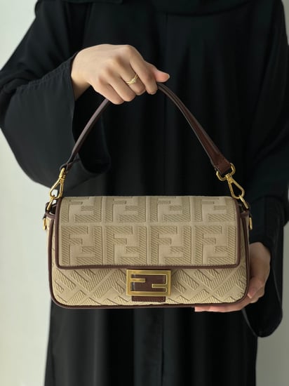فندي | Baguette FF canvas bag