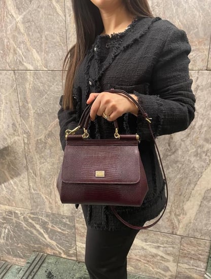 شنطة دولتشي اند قابانا عنابي