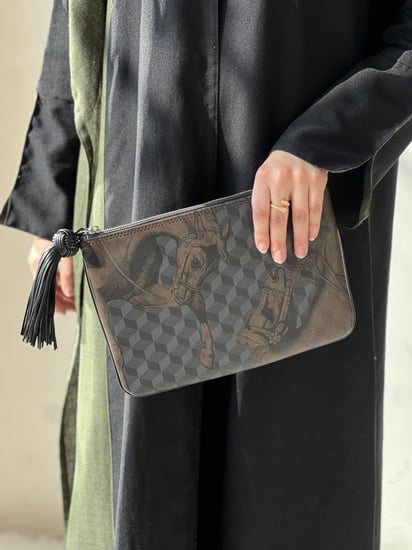 لوب نوير | TASSEL POUCH Cheval Pirate Black