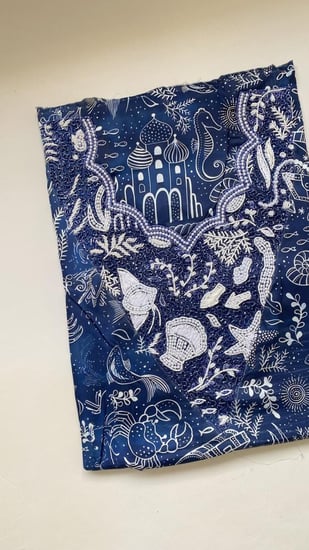 مخور قاع البحار حرير ايطالي شغل يد خرز ولولو