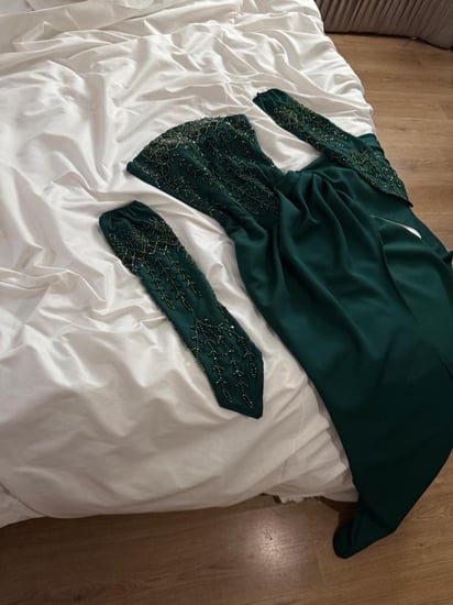 فستان اخضر سهره
