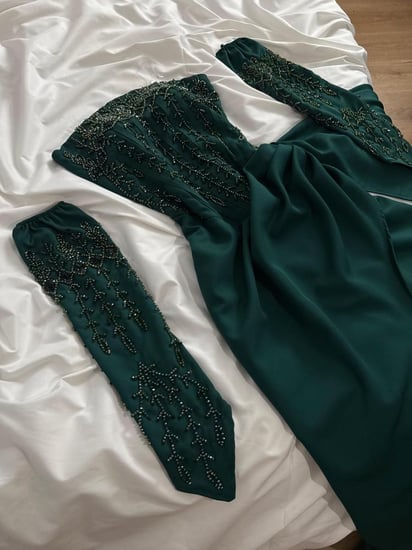 فستان اخضر سهره