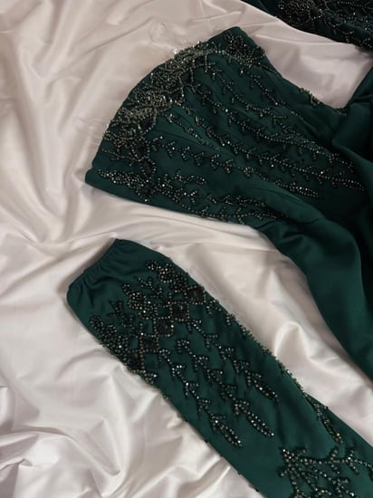 فستان اخضر سهره