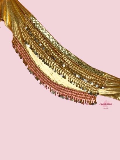 حزام رقص ديسكو مميز ذهبي (حياكة يدوية أصيلة)