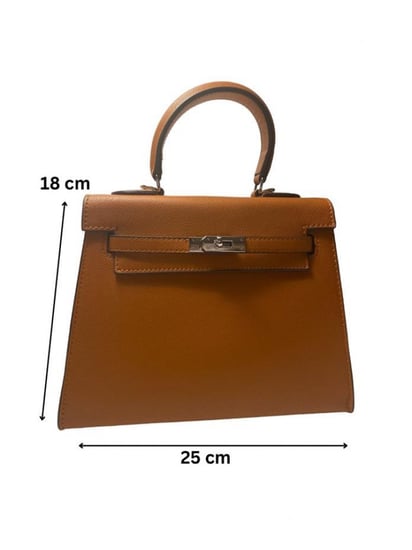 Large handbag | light pumpkin “ hardware silver”