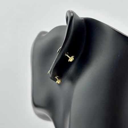 حلق اطفال ذهب اصفر عيار 18 من مجوهرات الشلوي