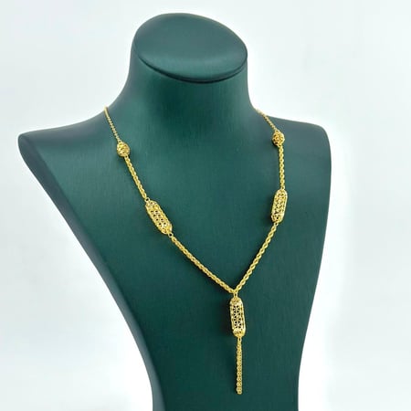 عقد ذهب أصفر عيار 21 من مجوهرات الشلوي