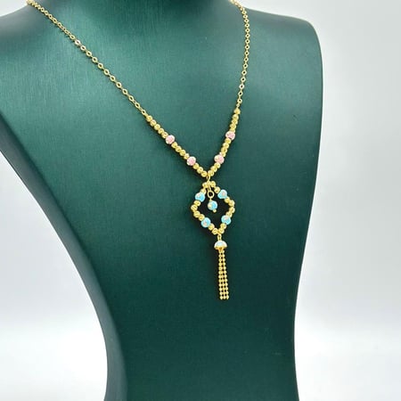 عقد ذهب اصفر هندي عيار 21 من مجوهرات الشلوي