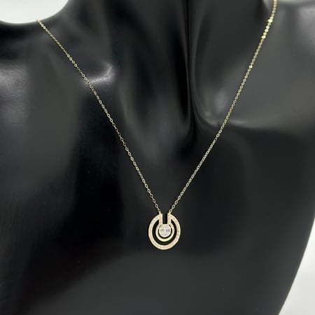 عقد ذهب اصفر عيار 18 من مجوهرات الشلوي