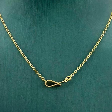 عقد ذهب أصفر عيار 21 من مجوهرات الشلوي