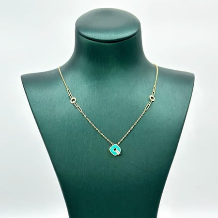 عقد ذهب اصفر ايطالي عيار18 من مجوهرات الشلوي