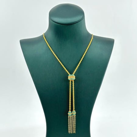 عقد ذهب اصفر عيار 21 من مجوهرات الشلوي