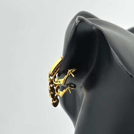 حلق ذهب أصفر عيار 21 من مجوهرات الشلوي