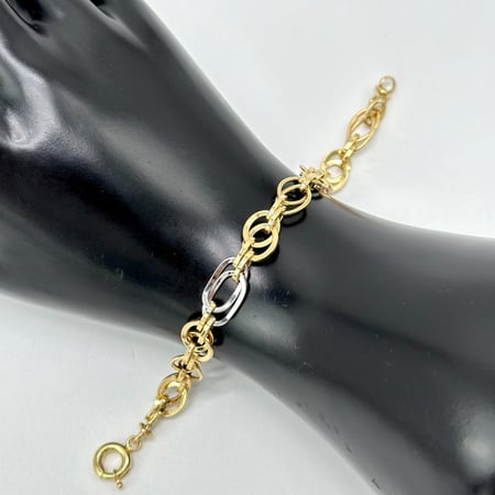 سوارة ذهب اصفر إيطالي عيار18 من مجوهرات الشلوي