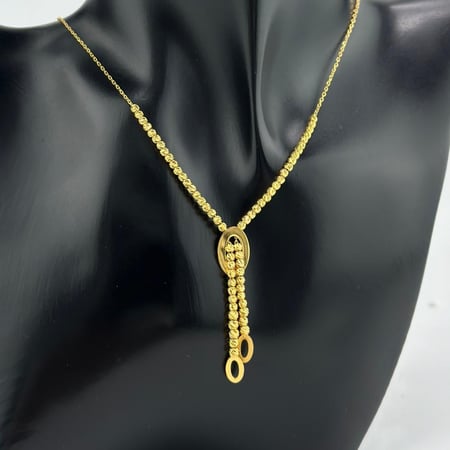 عقد ذهب اصفر عيار 21 من مجوهرات الشلوي