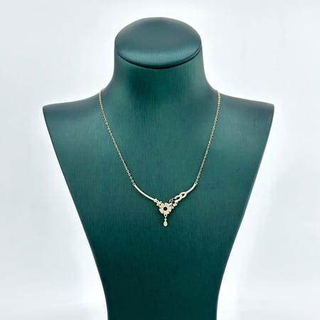 عقد ذهب اصفر  عيار 18 من مجوهرات الشلوي